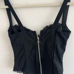 Tiger Mist  XC Lace Up Black Crop Corset Blouse Photo 5