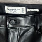 Abercrombie & Fitch  the ankle straight ultra high rise vegan leather pants Photo 5