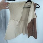 Knox Rose Women’s  Long Faux Suede Sherpa Vest, Size Small Photo 4