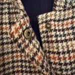 Old Navy Houndstooth Bomber Jacket Women's Large Brown Tan Preppy Classic Casual Photo 6