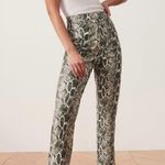 Revolve NWOT Song Of Style Maud Snake Print Faux Leather High Rise Pants Photo 2