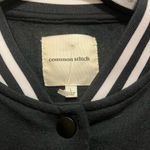 Common Stitch Chic Black and White Varsity Jacket with '89' & Brooklyn Dripping Size L Photo 2