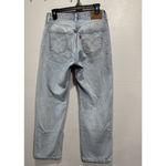 Levi's  Premium 501 Straight Leg Jeans Womens 28 Button Fly Distress Light Blue Photo 1