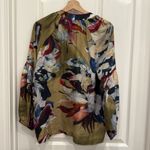 Anthropologie Vineet Bahl silk art print blouse Green Photo 4