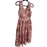 Dress the Population BHLDN x Pink Rose Rita Floral Lace Plunge Midi Dress EUC XS Photo 4