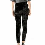 Michael Kors MICHAEL  Size S Black Penne Velvet Leggings Pull On Pants Photo 2
