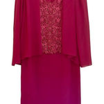 Ursula of Switzerland vintage pink lace cape dress 6 Photo 0