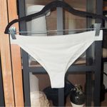 frankie's bikinis Frankie’s Bikinis Drew White Ribbed Swimsuit Bottoms cheeky elastic band Photo 5