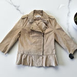 Pamela McCoy Women's Light Brown Leather Jacket 3/4 Sleeve RN#98393 Size S Photo 0