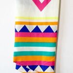 Colorful Southwestern Print Scarf‎ Tie Belt Boho White Photo 2