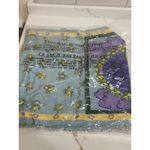 Vtg April Cornell Scarf Chiffon Blue Floral Mother Poem 56" x 13" Cottage New Photo 4