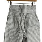 Frame White Striped Belted High Rise Wide Leg Cropped Culotte Pants Size 25 Photo 6