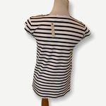 Anthropologie Meadow Rue Anthroplogie Palermo Blue White Striped Embroidered Blouse Photo 3