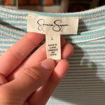 Jessica Simpson Blue / White Striped Blouse Photo 2