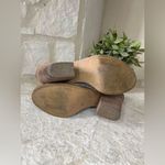 Vince Camuto  Fritzey grey suede laser woven accent open toe booties sz 10 Photo 6