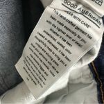 Good American Good Straight Jeans Side Stripe Raw Hem Dark Blue Size 20 Photo 12
