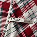 Soma  Pajama Dress Red White Plaid Long Sleeve Christmas Holiday Sleep Shirt Photo 4