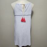 The Impeccable Pig embroidered striped halter dress size small Photo 5