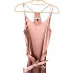 Halston Heritage HALSON HERITAGE Belted Satin Slip Midi Dress Sz Small‎ Photo 2