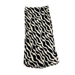 ZARA Black White ANIMAL PRINT Skirt Flowing High Black And White Medium Photo 2