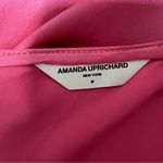 Amanda Uprichard Palmira 100% Silk One Shoulder Wrap Maxi Dress In Pink Ribbon Photo 9