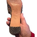 Brighton  Braided Mule Slide Kitten heal leather sole W7 vacation weatern Photo 3