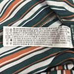 Forever 21 Green Orange Striped Faux Wrap Surplice Short Sleeve Midi Dress Sz S Photo 6