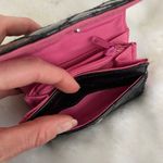 Y2K Zou Zou Black Vinyl Hearts Pink Wallet Coin Purse Photo 1