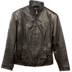 wilson's leather Wilson’s Maxima Genuine Black Lined Leather Zip Up Jacket with Pockets Photo 1