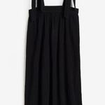 H&M Black Tie-Top Shoulder Strap Casual Beach Midi Dress Sun Dress Small Photo 5