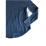Jeanne pierre  Sweater Size Small Shoulder Button Cotton Blue Photo 4