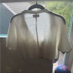 Urban Outfitters  Blouse Top Womens Small Cropped White Wrap Short Sleeve Photo 1