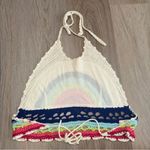 Arizona Jeans Arizona Jean Co Rainbow Crochet Halter Top Tank Top - Size Medium Photo 2