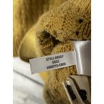 Madewell  Women’s Basket-weave Stitch Sweater - Golden Yellow / Size XS Photo 5