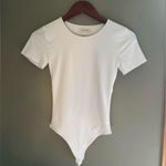 Aritzia White Short Sleeve Bodysuit Photo 0