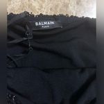 Balmain  Metallic Thread Long Sleeve Top and Three Button Wrap Mini Skirt Set Photo 6