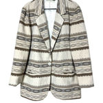 Vintage‎ Casablanca Wool Blend Southwestern Aztec Blazer Coat Size 14 Tan Photo 0