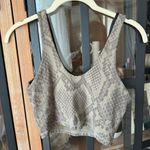 Varley  let’s go elsie sports bra champagne snake print tank top workout beige Photo 1