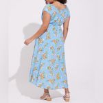 Torrid Maxi Textured Woven Double Slit Oranges Print Dress Photo 10