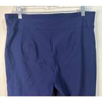 Crown & Ivy Navy Stretch Pull On Slim Ankle Pants w/ Bow Accents on Legs Size 16 Photo 3