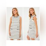 Tuckernuck  Jackie Tweed Shift Dress S NWT Navy Stripe Bouclé Classic Sleeveless Photo 1