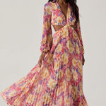 ASTR  The Label Revery Dress in Yellow Pink Floral | LP NWT Photo 0