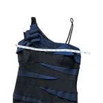 Valerie Bertinelli - black/navy stretch knit lined spaghetti strap dress Sz 4 coc Photo 5