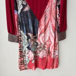 Save The Queen Dress Red Paisley Printed Long Sleeve Boho Mini Dress Size S Photo 7