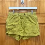 C&C California  Size Small 100% Linen High-Rise Mustard Yellow Shorts. Photo 1