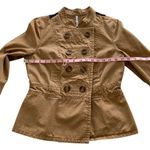 Via Penny Lane Reworked Apparel | Tupac Graphic Military Style Jacket Medium Tan Photo 4