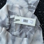 Mododoc Los Angeles Tie Dye Flare Bell Bottom Fold Over Ribbed Knit Pants S NWT Gray Photo 3