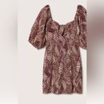 Mango New  MNG Printed mini dress with balloon sleeves, size S, size US 4 Photo 13
