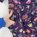 Anthro Leifsdottir Silk Floral Short Sleeve Mini Dress Multi Photo 2