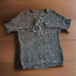 Aerie Size XL Lace Up Sweater Confetti Knit Black White Long Sleeve Chunky Cozy Photo 0